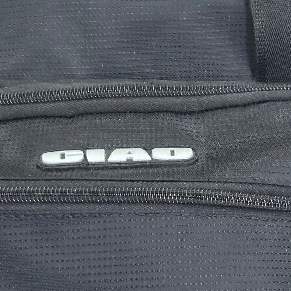 Ciao Black Rolling Underseat Carry On Bag Telescopic Handle Travel Luggage